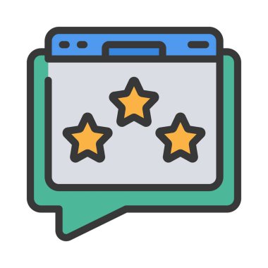 Web sitesi geribildirim simgesi vektör çizimi 