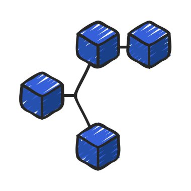Yetim Bloğu ikon vektör illüstrasyon tasarımı