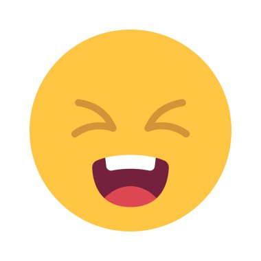 Mutlu Yüz Emoji simgesi, vektör illüstrasyonu