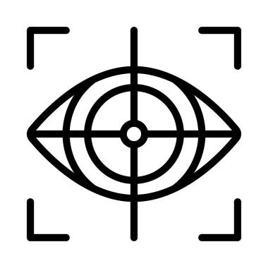 Göz simgesi, vektör illüstrasyonu basit tasarım