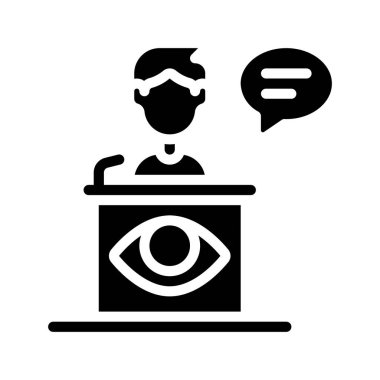 Tanık Düz Dursun, vektör illüstrasyonu 