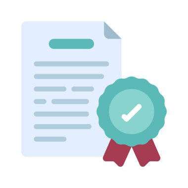 Belge Ödülü simgesi, vektör illüstrasyonu 