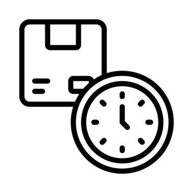 Paket Taşıma web simgesi vektör illüstrasyonu