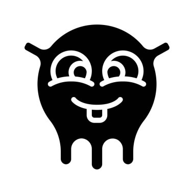 Beyaz arkaplandaki canavarın vektör çizimi  