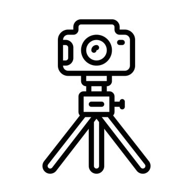 Kamera Tripod web simgesi vektör resimlemesinde