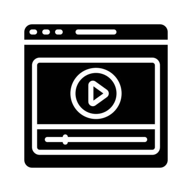 Web sitesi simgesi, vektör illüstrasyonu basit tasarım