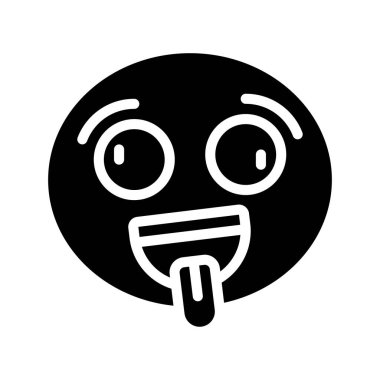 şirin yüz ifadeleri, vektör illüstrasyonu basit tasarım 