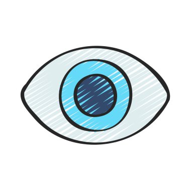 Vision Eye web simgesi vektör çizimi
