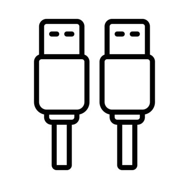 usb kablo simgesi vektör illüstrasyon tasarımı