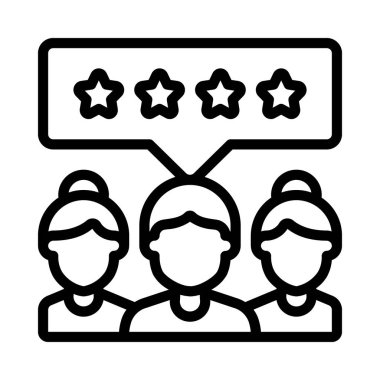 Grup geribildirim simgesi tasarım vektörü çizimi 