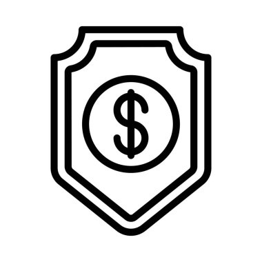 Mali Güvenlik Web simgesi vektör illüstrasyonu