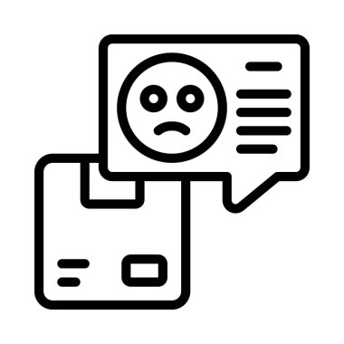 Kötü Ürün İnceleme simgesi, vektör illüstrasyonu basit tasarım