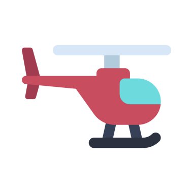 Helikopter. Web simgesi basit illüstrasyon  