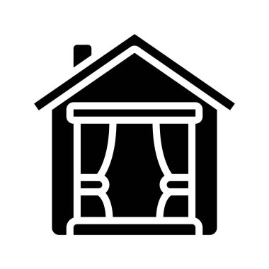 Tiyatro binası vektör simgesi