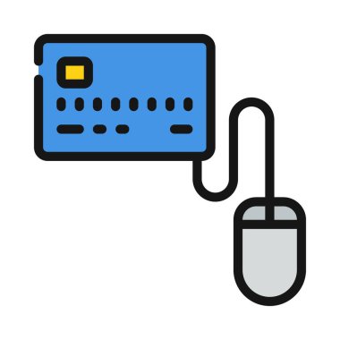 Kredi kartı web simgesi vektör illüstrasyonu