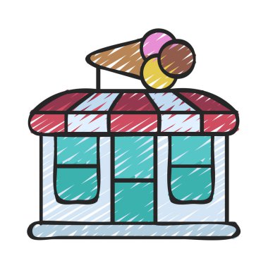 Dondurmacı simgesi, vektör illüstrasyonu