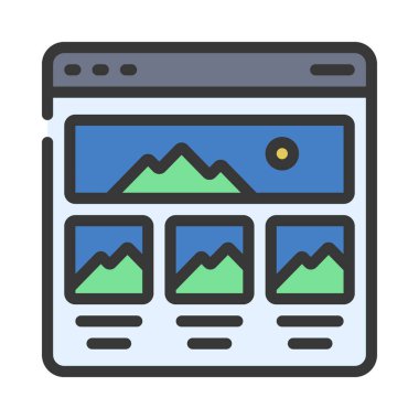 Resim Düzeni simgesi, vektör illüstrasyonu basit tasarım