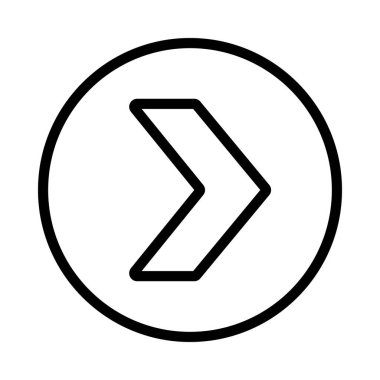  Sağ yön ok ikonu vektör illüstrasyonu 