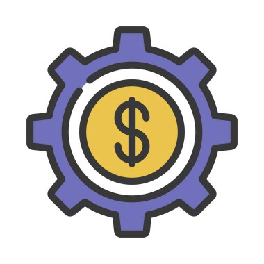 Para Yönetimi web simgesi vektör illüstrasyonu