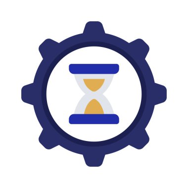 zaman yönetimi simgesini beyaz arka plan üzerinde