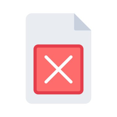 Çapraz İşaretleme Dosya simgesi, vektör illüstrasyonu