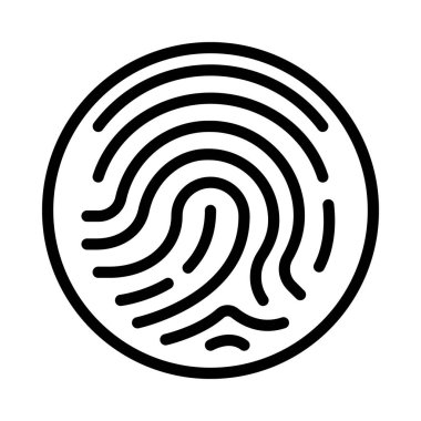 parmak izi simgesi, vektör çizimi