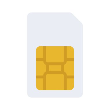 Modern simge Sim Kart 'ın vektör illüstrasyonu