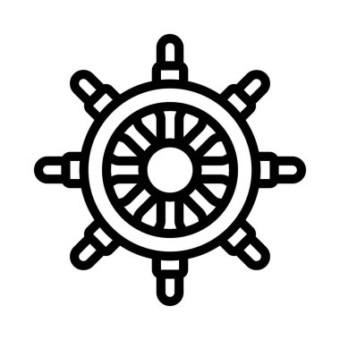 Korsan Gemi Direksiyon Direksiyonunun vektör çizimi