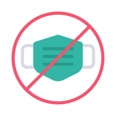 yüz maskesi web simgesi vektör çizimi