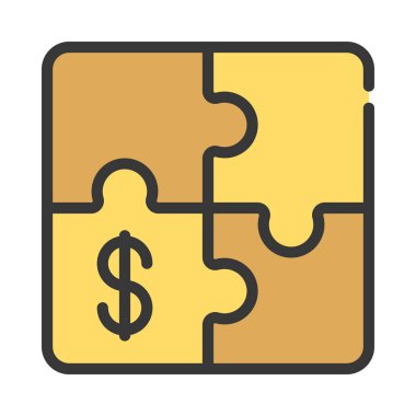 adet simge vektör çizim puzzle 