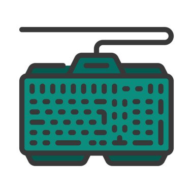 Klavye simgesi, basit stil. vektör illüstrasyonu 