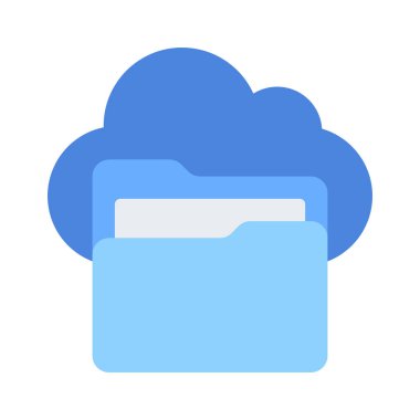 bulut dizini simgesi, vektör illüstrasyonu