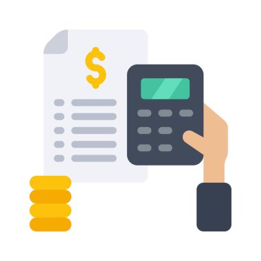 Bütçe simgesi vektör çizimi tasarımı