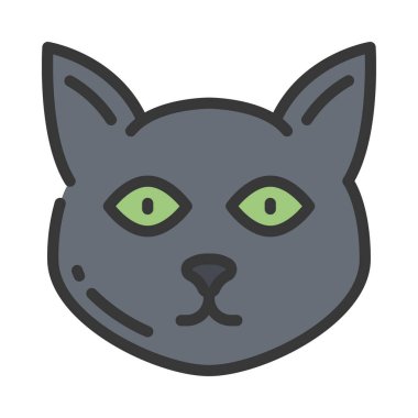 hayvan kedi simgesi vektör illüstrasyonu 