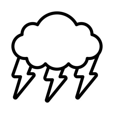 Yıldırım bulut kutsal kişilerin resmi, vektör çizim 