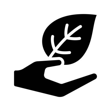 El Yaprak Web ikonu vektör illüstrasyonuName