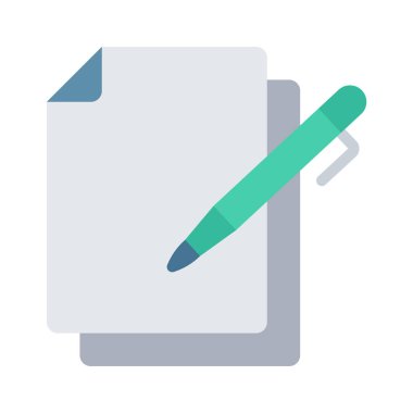 Belge simgesi, vektör illüstrasyonunu düzenle  