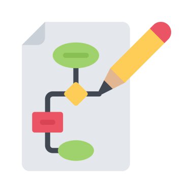 iş Akış Çizelgesi simgesi, vektör illüstrasyonu