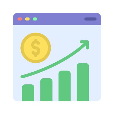 Mali Rapor web simgesi vektör illüstrasyonu