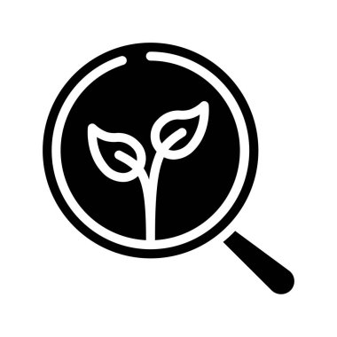 Organik Arama Web simgesi vektör çizimi