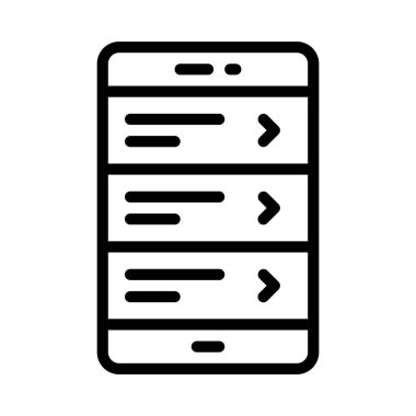 Görünüm Simgesini Listele Basit düz illüstrasyon