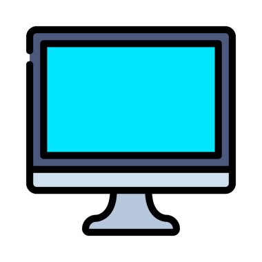 bilgisayar ekranı simgesi, vektör illüstrasyonu 