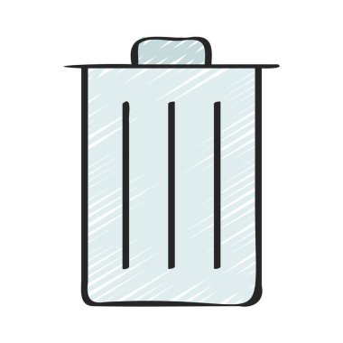 Çöp Kutusu ikon vektör illüstrasyonuName