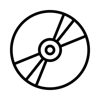 CD disk simgesi. vektör illüstrasyonu             