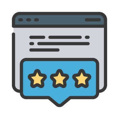 Çevrimiçi Geribildirim simgesi vektör çizimi 