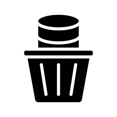 Veri simgesi, vektör illüstrasyonunu sil 