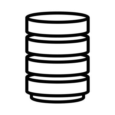 veritabanı web simgesi vektör çizimi