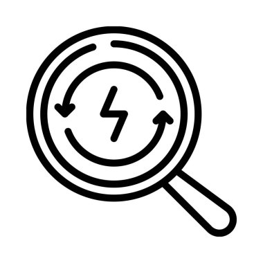 Araştırma Yenilenebilir Enerji simgesi, vektör illüstrasyonu   