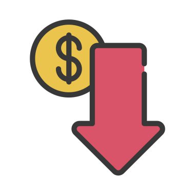 Gelir web simgesi vektör illüstrasyonu