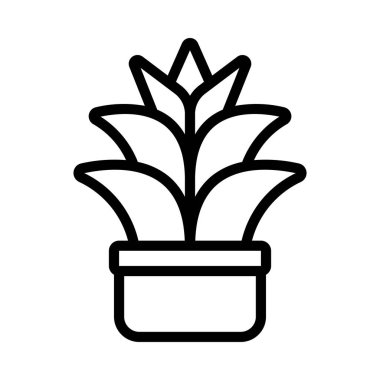 Agave Bitki web simgesi düz tasarım, vektör illüstrasyonu